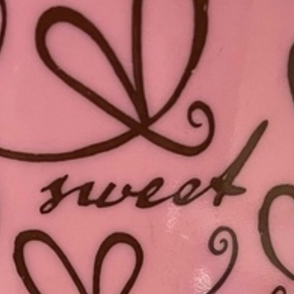 STARBUCKS 2006 Coffee Mug "FLIRT," "SWEET" & Pink Hearts Decorate Cup 17 oz EUC - Picture 5 of 14